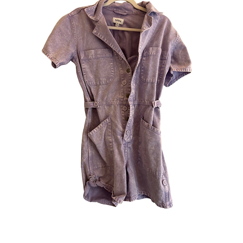 Pistola Purple Denim Romper